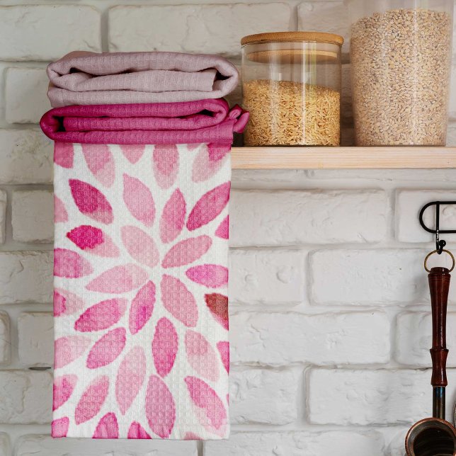 Watercolor brush strokes – pink palette tea towel (Creator Uploaded)