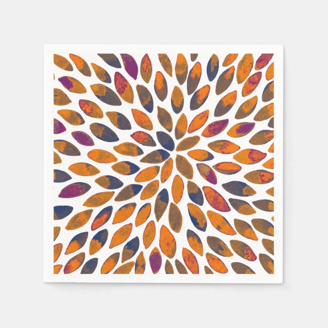 Watercolor brush strokes – rusty effect napkin (Front)