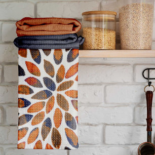 Watercolor brush strokes – rusty effect tea towel