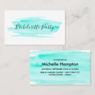 Watercolor Brushstroke Bachelorette Party Invite