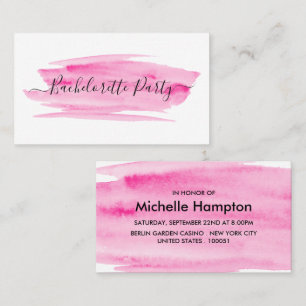 Watercolor Brushstroke Bachelorette Party Invite