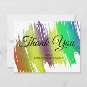 Watercolor Brushstroke Bridal Shower Thank You Card