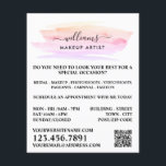 Watercolor Brushstroke, Make-up Artist Advertising Flyer<br><div class="desc">Watercolor Brushstroke,  Make-up Artist Advertising Flyers By The Business Card Store.</div>