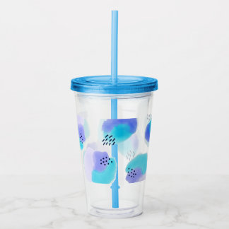 Watercolor Brushstrokes Acrylic Tumbler