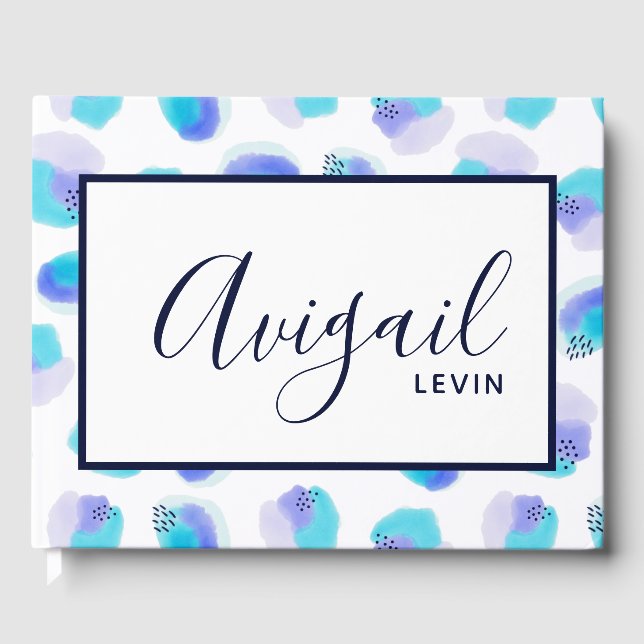 Watercolor Brushstrokes Guest Book (Front)