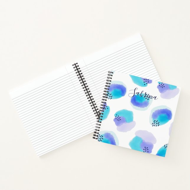 Watercolor Brushstrokes Notebook (Inside)