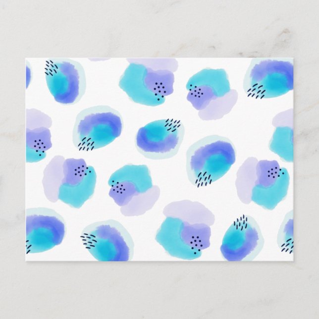 Watercolor Brushstrokes Postcard (Front)