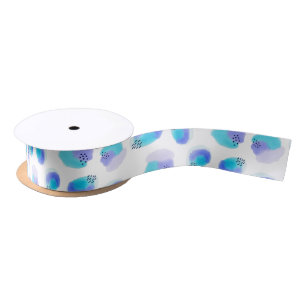 Watercolor Brushstrokes Satin Ribbon