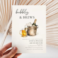 Watercolor Bubbles & Brews Couples Bridal Shower