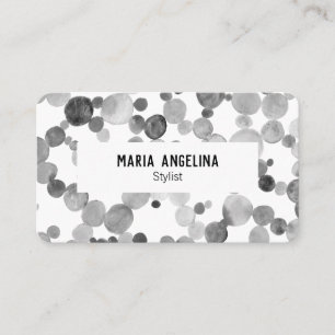 Watercolor Bubbles Spots & Dots Minimalist Chic  Business Card