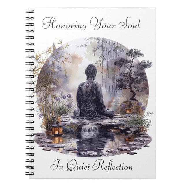Watercolor Buddha Honour Spiral Photo Notebook (Front)