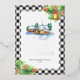 Watercolor Buffalo Plaid Silver