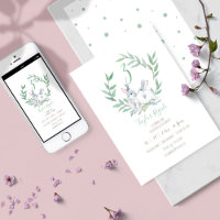 Watercolor Bunny Birthday Invitations Online