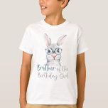 Watercolor Bunny Brother of the Birthday Girl T-Shirt<br><div class="desc">When you shop at Graphic Love Shop you support small business! And yes I do a happy dance when I receive your order ;)
Thank you! - Samantha

Find more Graphic Love Shop designs at:
Facebook.com/GraphicLoveShop
Use #GraphicLoveShop on social media

Copyright © Graphic Love Shop</div>