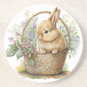 Watercolor Bunny  Coaster