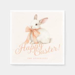 Watercolor Bunny Easter  Napkin