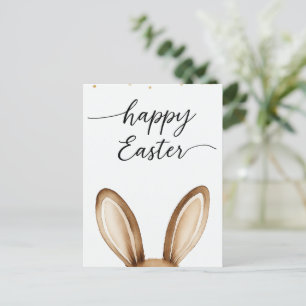 Watercolor Bunny Easter Postcard