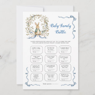 Watercolor Bunny Floral Wreath Baby Family Battle