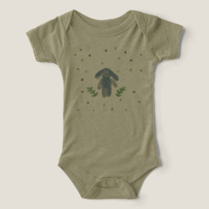 Watercolor Bunny Gender Neutral Drawn Baby Shirt
