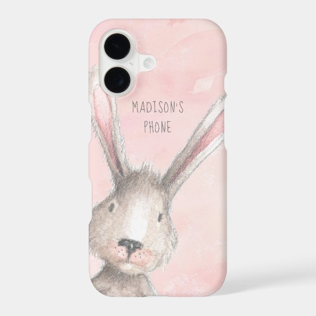 Watercolor Bunny Rabbit custom name (Back)