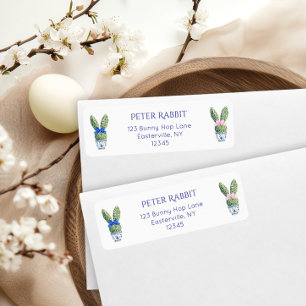 Watercolor Bunny Return Address