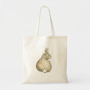 Watercolor Bunny Tote Bag