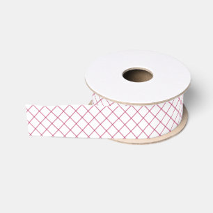 Watercolor Burgundy Christmas Plaid Grosgrain Ribbon