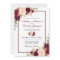 Watercolor Burgundy Floral Wedding Invitation