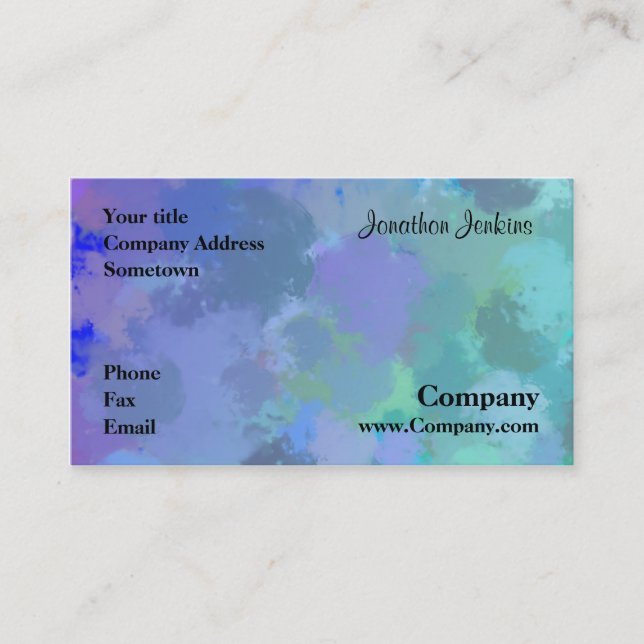 Watercolor Business Card (Front)