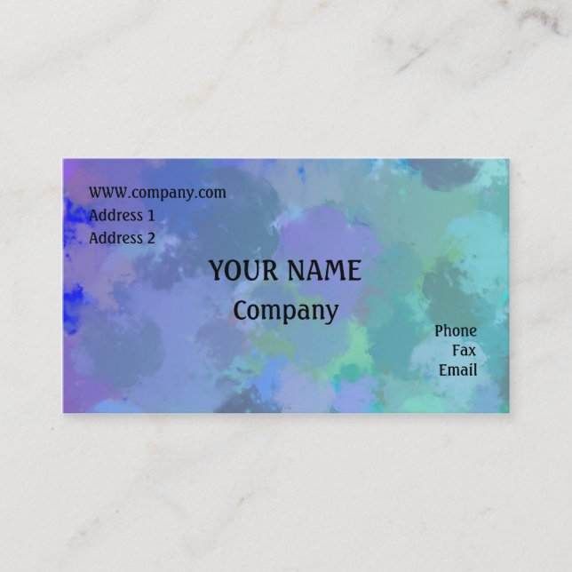 Watercolor Business Card (Front)