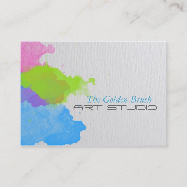 Watercolor Business Card (Front)