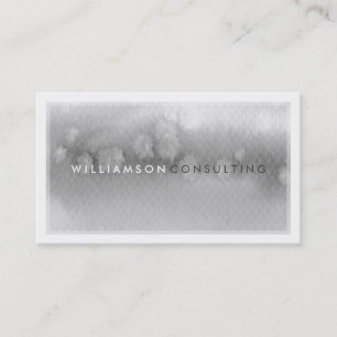 WATERCOLOR BUSINESS CARD :: modern trendy grey