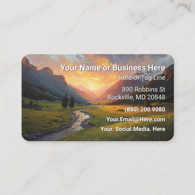 Watercolor Business Card Nature  (Front)