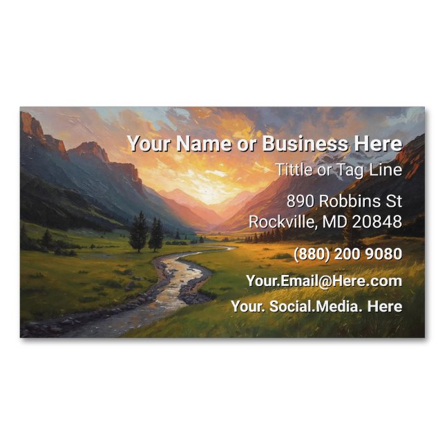 Watercolor Business Card Nature  (Front)