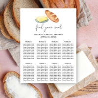 Watercolor Butter Together Bridal - Seating Chart