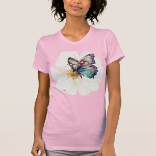Watercolor Butterflies and Flowers T-Shirt