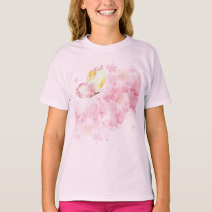 Watercolor Butterflies and Flowers T-Shirt