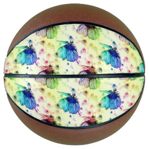 Watercolor Butterflies Basketball