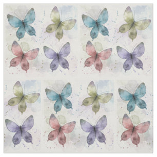 Watercolor Butterflies Fabric