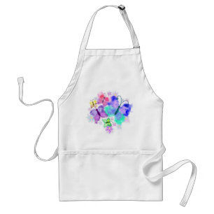 Watercolor Butterflies Flying - Spring Joy Standard Apron