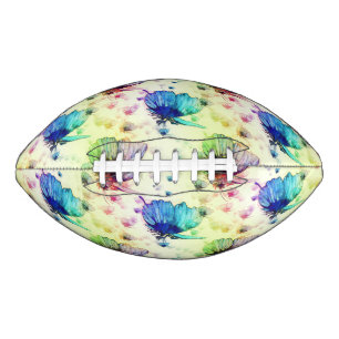 Watercolor Butterflies Football