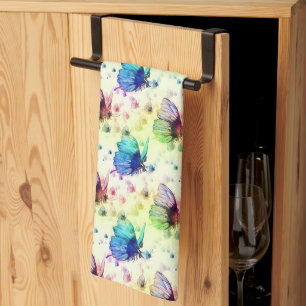 Watercolor Butterflies Kitchen Towel