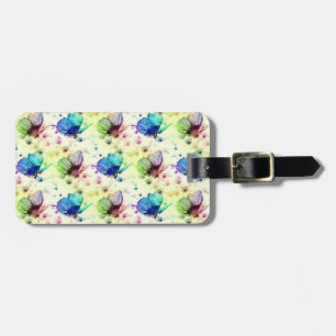 Watercolor Butterflies Luggage Tag