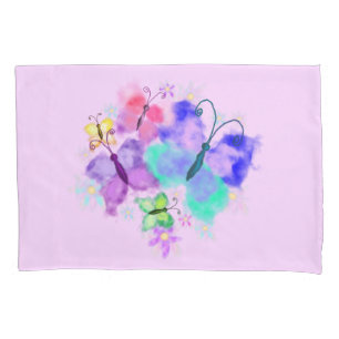 Watercolor Butterflies Pillow Case