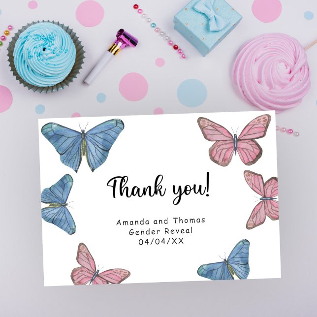 Watercolor butterflies - thank you gender reveal (Creator Uploaded)