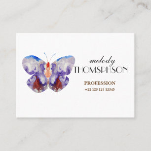 Watercolor Butterfly Art Business Card