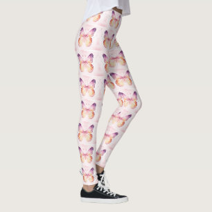 Watercolor Butterfly Art Leggings