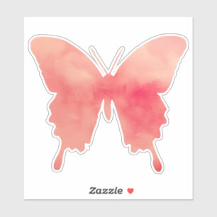 Watercolor Butterfly - Coral and Peach