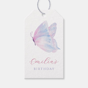 Watercolor butterfly gift tags