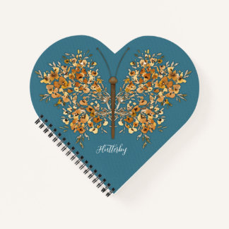 Watercolor Butterfly Heart Reflection Journal 